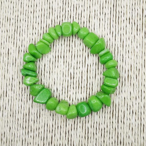 Agate-bracelet--painted-green