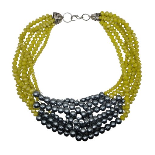 Necklace with top faceted