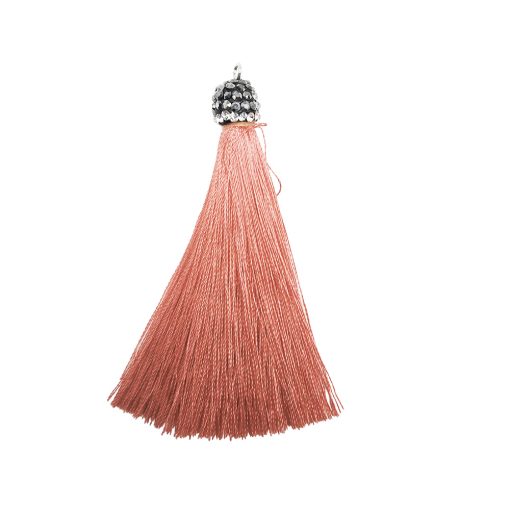 Silk-Thread-Tassel-with-Rhinestone-end-cap-pink