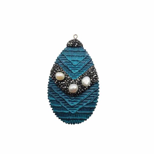 Charm-with-strass-and-shell-beads-62mm~1-piece