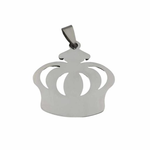 In-a-Wolrd-full-of-Inspiration!Stainless-Steel-Crown-32mm~1pcs-silver