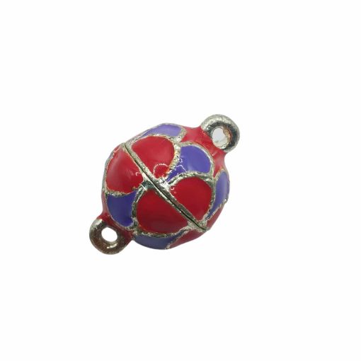 Metallic-Magnetic-Clasps-with-Strass-14mm~1-Piece-2loops-purple,red