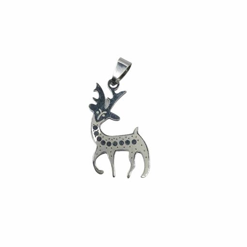 Stainless-Steel-Deer--32mm~1pcs-silver