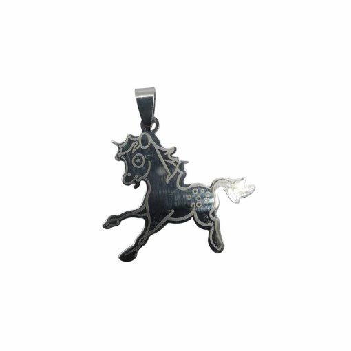 Stainless-Steel-Horse--34mm~1pcs-silver