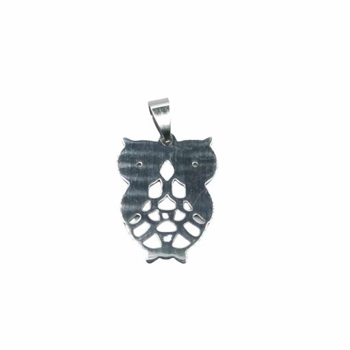 Stainless-Steel-Owl-25mm~1pcs-silver