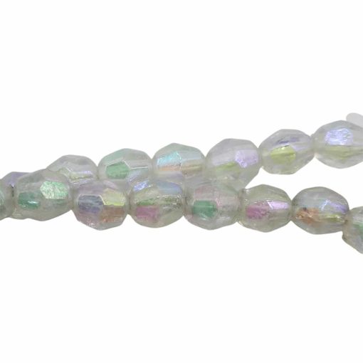 Acrylic-polygon-Beads-4mm~360-pcs-transp.-Iridescent