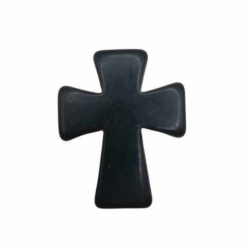 Howlite-Cross-51mm~-1-Piece-black