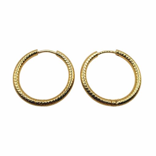 Stainless-Steel-Earrings-23mm~2pcs-gold